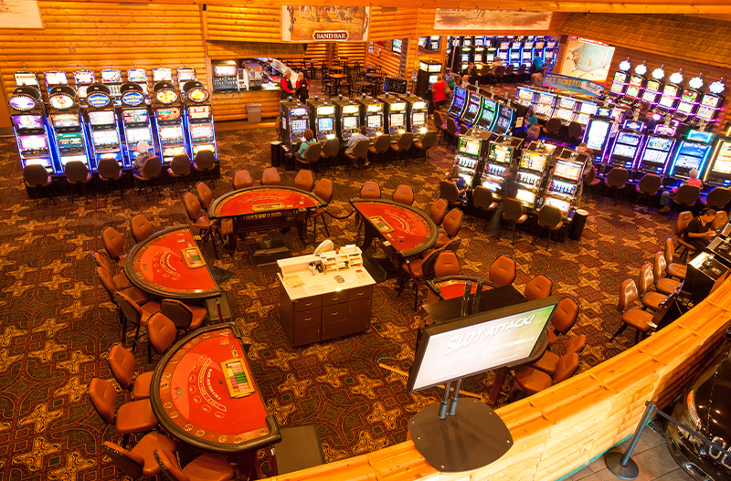 Photo of casino floor from above
