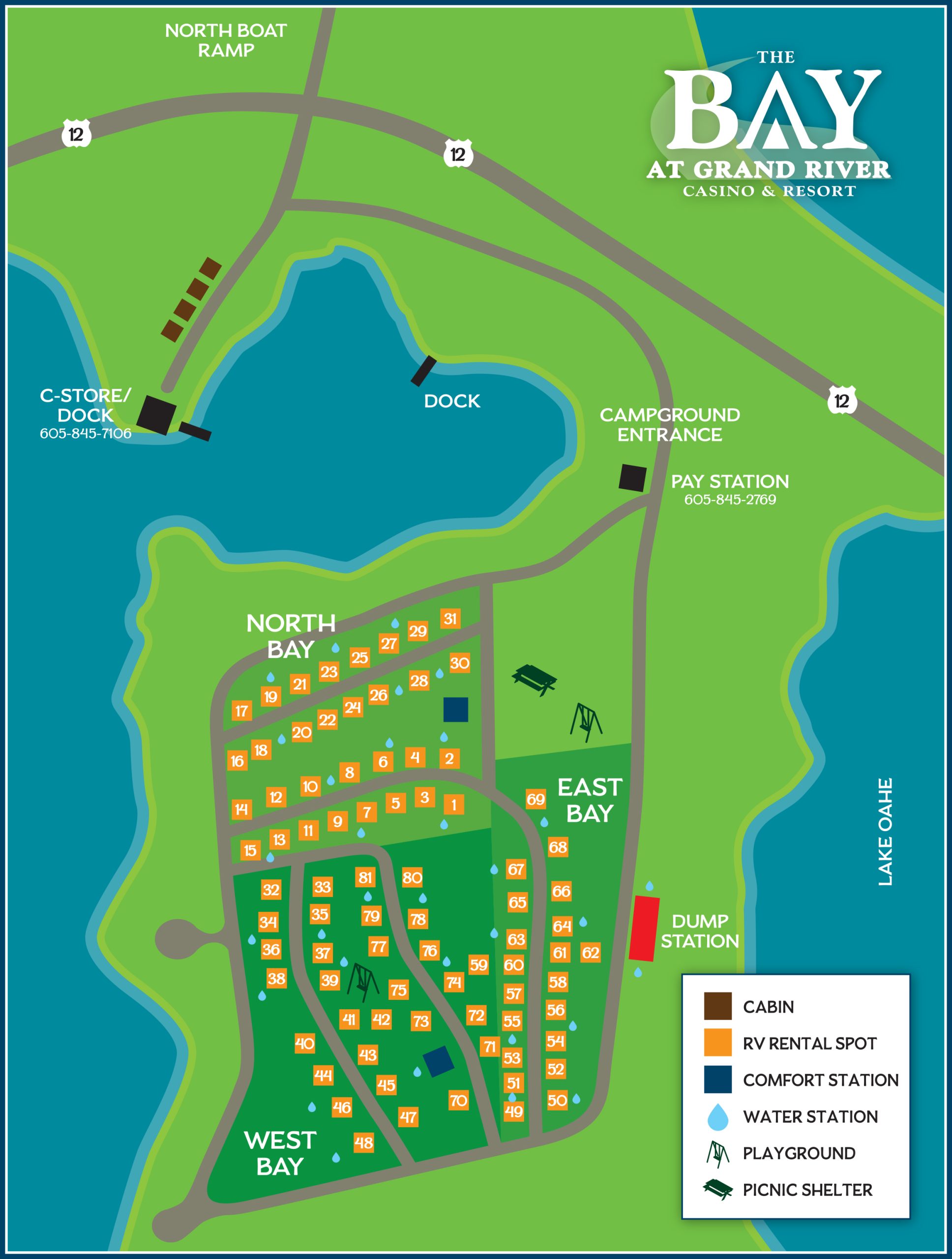 The Bay at Grand River Casino and Resort map