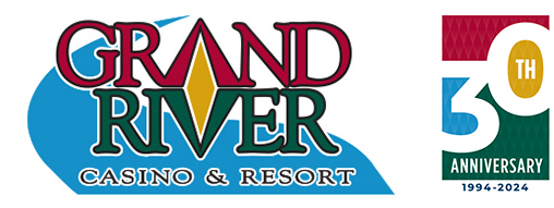 Grand River Casino logo with 30th Anniversary 1994 - 2024