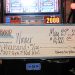 Large winner check on slot machine