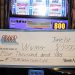 Large winner check on slot machine