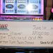 Large winner check on slot machine